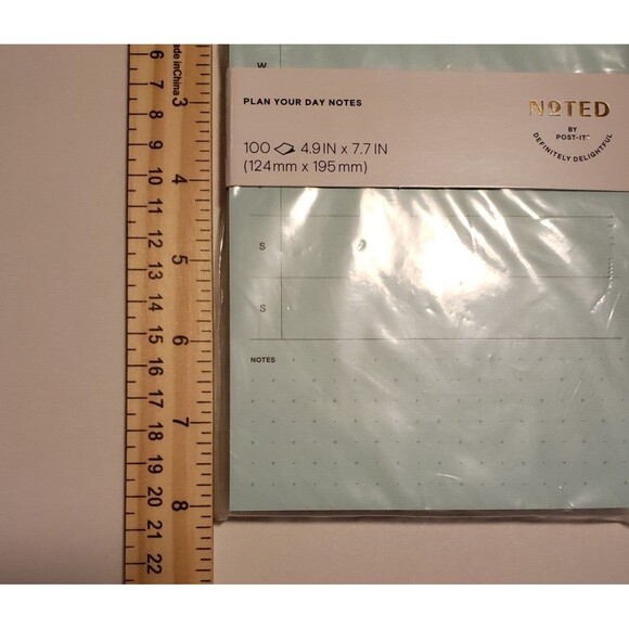 Noted By Post-It Planning Notes Plan your day Pale Green 100 sheets 4.9x7.7 - Picture 5 of 10